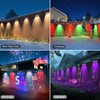 Solar Fence Lights 4PK, RGB & Warm White & Cool