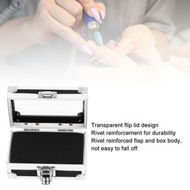 Nail Drill Bits Holder,Nail Drill Bits Holder Container Stand,Dustproof Drop Resistant Multi Hole Nail Drill Bits Stand Displayer Organizer Container(2#)