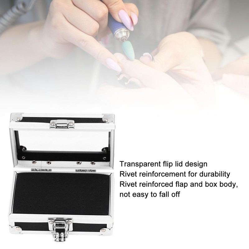 Nail Drill Bits Holder,Nail Drill Bits Holder Container Stand,Dustproof Drop