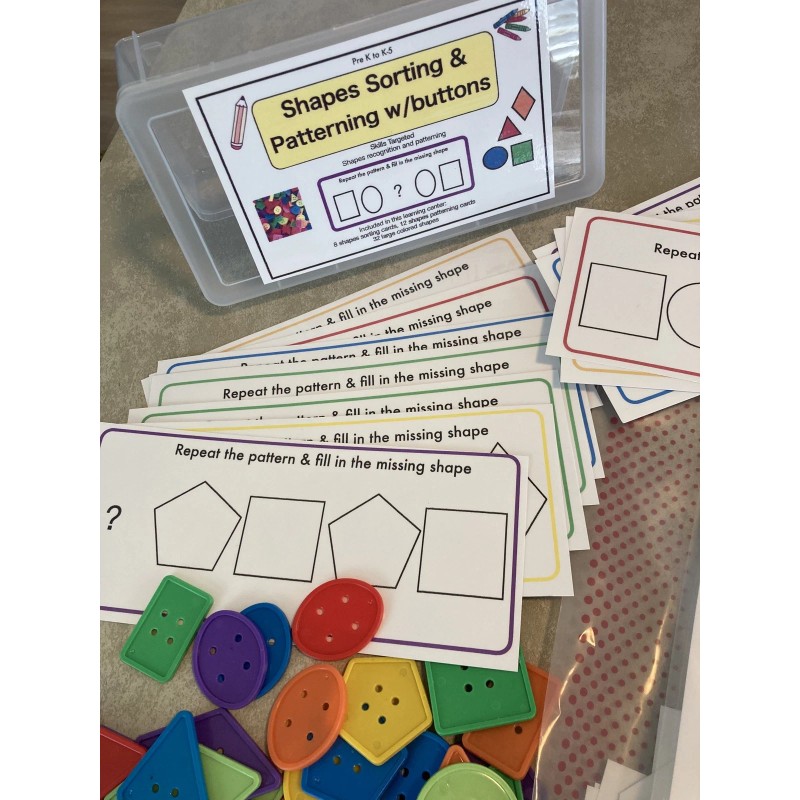 Shapes Sorting and Patterning Learning Set with Lakeshore Learning Storage