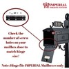Imperial Mailbox Systems Door Hinge Size 6 Screw Holes Black