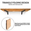 Qeapug Folding Shelf Brackets, 2pcs Heavy Duty Collapsible Shelf Brackets,
