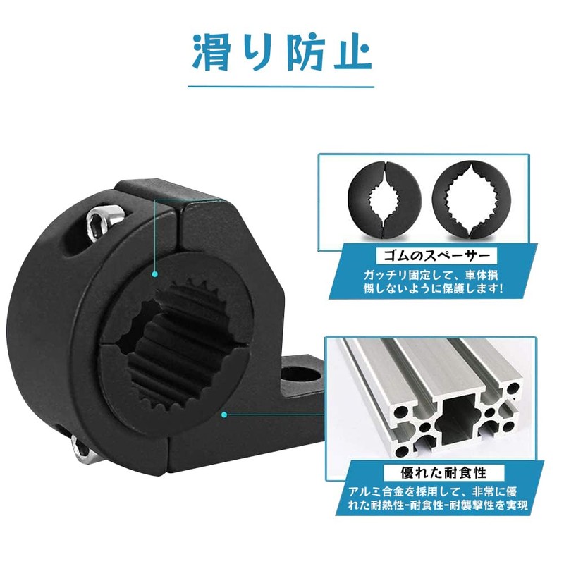 Largoods Motorcycle Stay, Fog Lamp, No Drilling Required, Easy Installation,