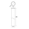 SANEI 【Connection Straight Pipe Between Drain Valve and U-Pipe】Single Flange