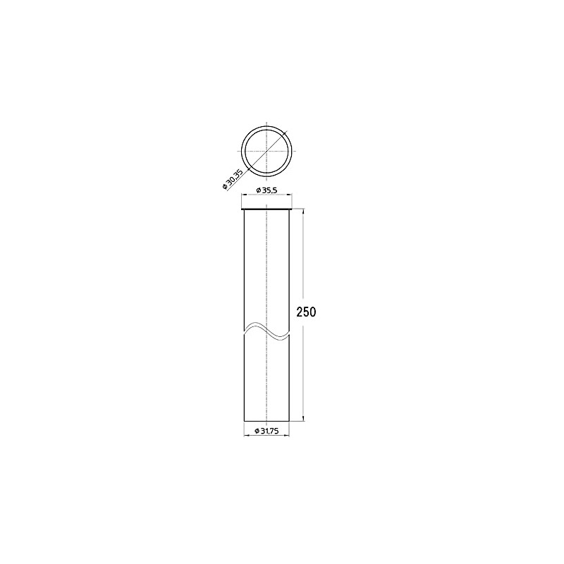 SANEI 【Connection Straight Pipe Between Drain Valve and U-Pipe】Single Flange
