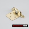 JQK 1/2 Inch Overlay Cabinet Door Hinges Gold, 10 Pack