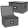 Mayniu Wine Glass Storage Box 2 Pack, Stemware Storage Containers