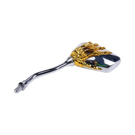 VOANZO 1 Pair Universal Motorcycle Scooter Chrome High Definition Skull Hands Claw Side Rear View Mirrors for Motorbike E-Bikes