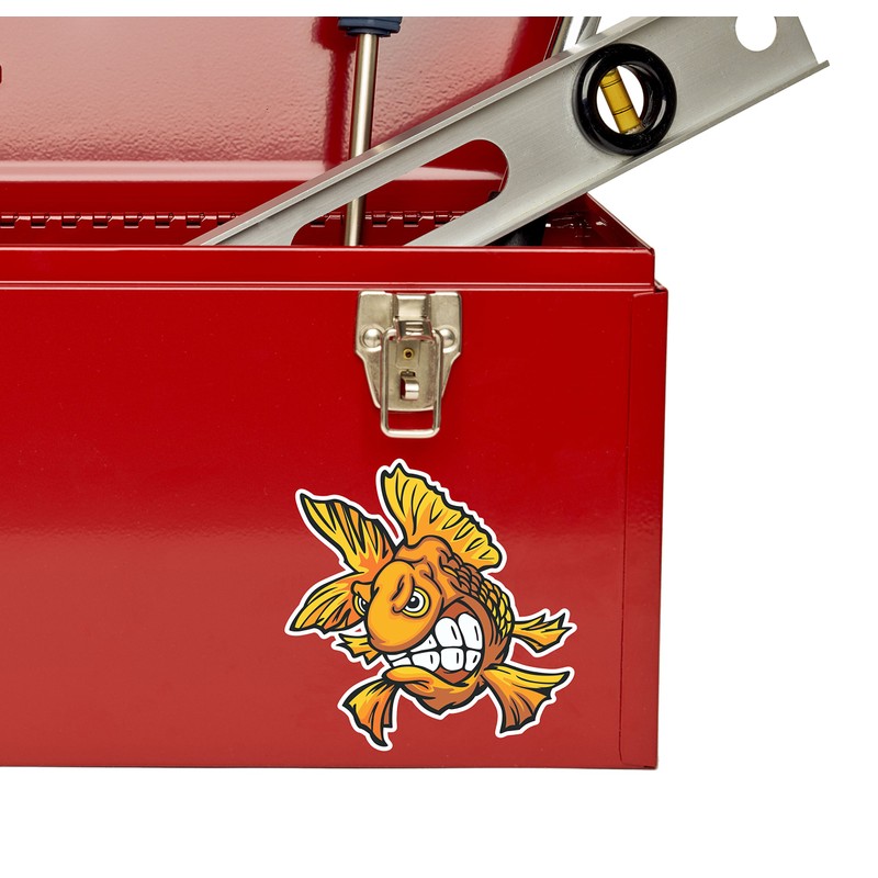 2 x 10cm Goldfish Fish Vinyl Sticker Decal Laptop Tank