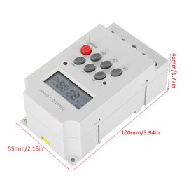 30A Digital Timer Switch, Programmable Electronic Time Control Timer Time Relay Switch(AC DC24V)
