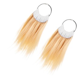 FRCOLOR 2 Sets Human Hair Color Testing Samples Salon Hair Color Chart with Strands for Accurate Dye Testing and Styling Practice