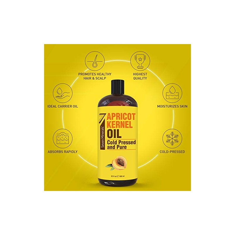 Pure Cold Pressed Apricot Kernel Oil - Big 32 fl