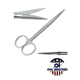 Oval Industries 2-Pcs Iris Scissors 4.5" Straight - Surgical & Dental Precision Tools