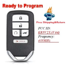 carautostore-1 Remote Key Fob For Honda Civic CR-V 2017 2018 2019 2020 Pilot 2021 KR5V2X 433Mhz