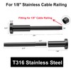 SOTTORICH 20 Pack 1/8" Black Stainless Steel Invisible Receiver and