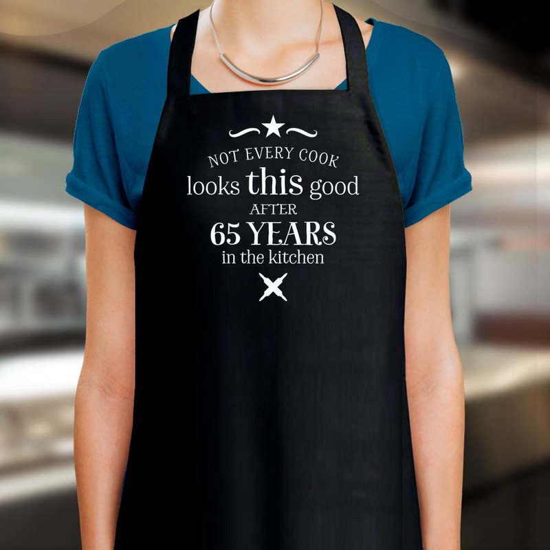 65th Birthday Apron Kitchen Cooking Gift for Him Her 65
