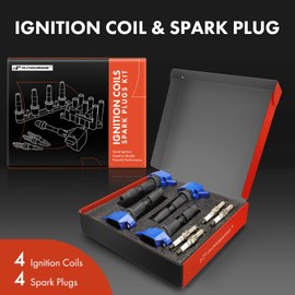 A-Premium (Blue) Set of 8 Ignition Coil Pack and Iridium Spark Plugs Compatible with Hyundai Sonata 2015-2019, Santa Fe Sport 2016-2018, Tucson 2018-2021 & Kia Optima, Sorento, Sportage, Rondo
