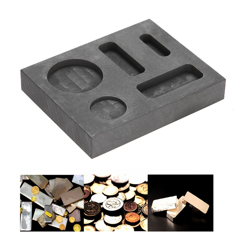 5 Grooves Graphite Ingot Melting Casting Refining Scrap Combo Crucible