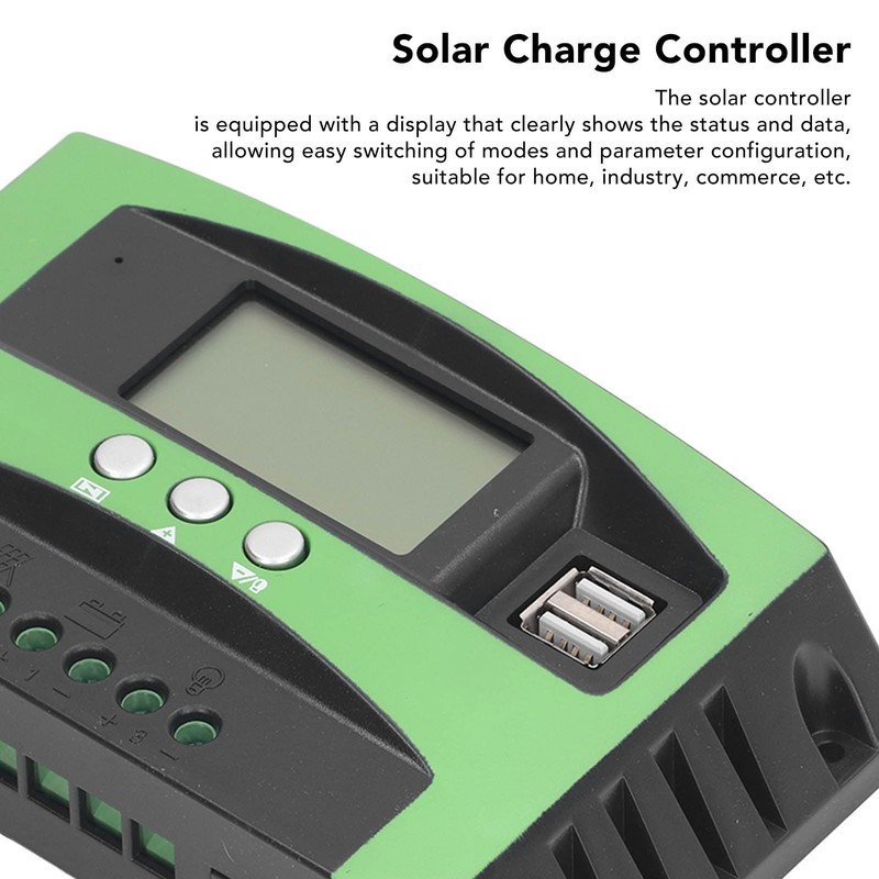 Solar Charge Controller LCD Display Photovoltaic Solar Panel Intelligent Regulator