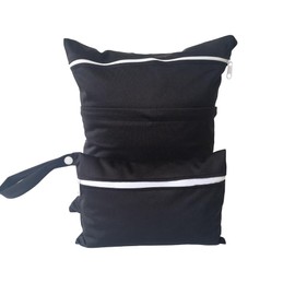 SYSUII Wetbag Wet Bag, Pack of 3 Waterproof Nappy Bags for Travelling, Wet and Dry, Washable Wetbag Organiser, Laundry Bag, Children's Card Organiser Bag with Zip, orange, Stylish