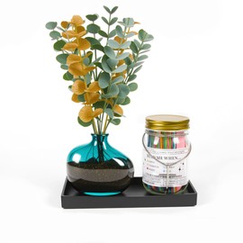 MaudCara 5 Pcs Mason Jar Table Decor with Bible Verses, Christian Gifts for Women, Prayer Hope Jars with Simulated Eucalyptus Leaf, Centerpiece for Dining Room, Kitchen, Living Room, Cafe