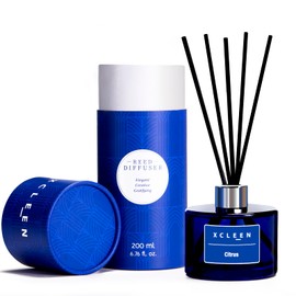 Xcleen Reed Diffusers for Bathroom, 6.7 oz(200ml) Citrus Scented Oil Diffuser with Fiber Sticks, Air Freshener for Bedroom, Office, Home Fragrance Decor