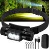 Rugtol Headlamp Rechargeable, 2000 Lumen Super Bright LED Head Lamp