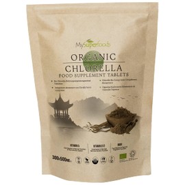 MySuperfoods Organic Chlorella Tablets (300 x 500mg), Natural Source of Protein