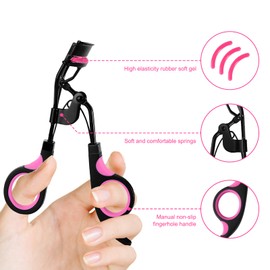 Dokpav 4 En 1 Rizador De Pestañas, Rizador De Pestanas De Alta Precision, Rizador De Pestañas De Ojos, Enchinador De Pestañas Con 4 Almohadillas De Recambio, Eyelash Curler Para Mujer
