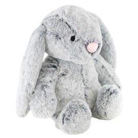 The Magic Toy Shop Grey Plush Rabbit Bunny Teddy 25cm - Super Soft Cuddly Toy - Seated Stuffed Animal, Suitable from Birth - Great Gift for Kids & Adults for All Occasions