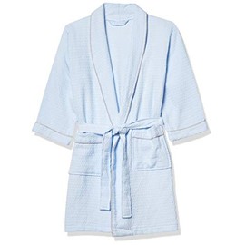 Suplove Children's summer cotton bathrobe boy girl Hooded hot spring swimming Sleeping robe (XXL(8-11 Years), Blue)