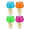 Set of 4 Colorful Toothpick Dispensers - Includes 400 Toothpicks
