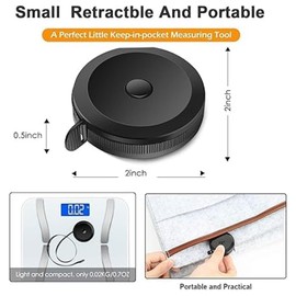 60 Inch Measuring Tape for Body Measurements, Flexible Body Tape Measure with Dual Scale, Accurate Soft Tape Measure for Clothing Tailoring and Sewing(black)