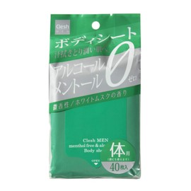 CleshMEN Body Sheets, Alcohol Free, Menthol Free, 40 Sheets