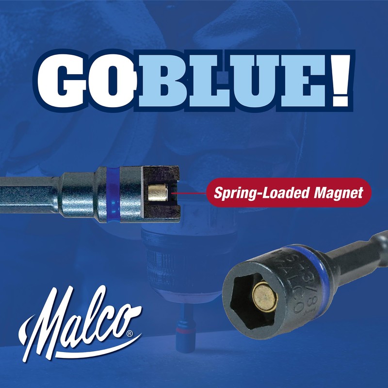 Malco GoBlue Hex Drivers, 1/4", 5/16", and 3/8" SAE Hex