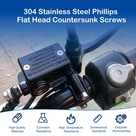 MroMax 60Pcs 1/4"-20 x 1/2" Phillips Flat Head Machine Screws, 304 Stainless Steel(18-8), UNC Coarse Thread, Countersunk Head Machine Screws, Phillips Drive #3