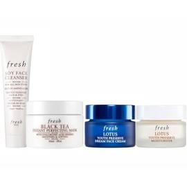Fresh Black Tea Instant Perfecting Mask, Lotus Youth Preserve Cream, and Youth Preserve Dream Moisturizing Face Cream Gift Set (.5, Dream Gift Set)