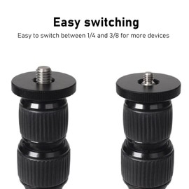 3 Section Tripod Extension Arm, Strong Carrying Capacity, Lightweight Aluminum Alloy, Retractable Design, Easy Switching, Compatible with Head, Stabilizer, Phone Clips, Cameras