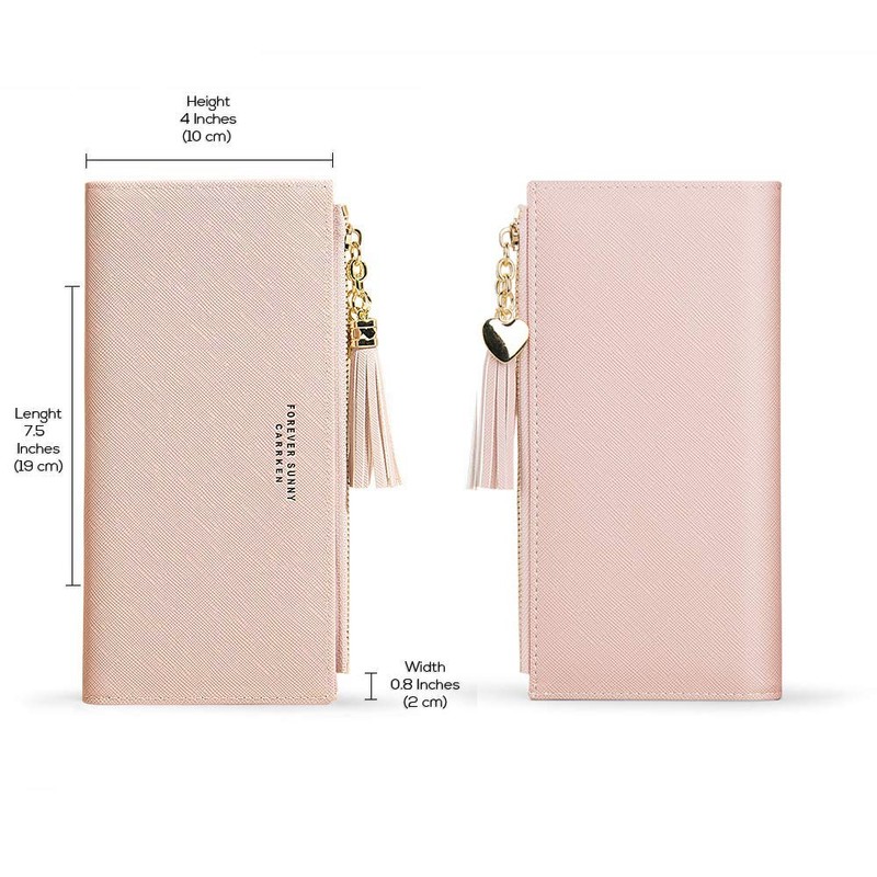 Womens Wallet Cute Elegant Long Slim Card Holder Case Minimalist