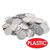 Beistle 100 Piece Silver Embossed Plastic Coins for Western Casino