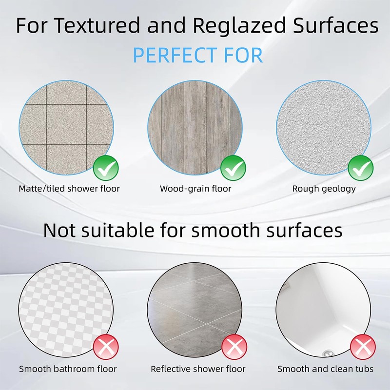 Shower Mat Non Slip Silicone Soft Odorless Bathtub Mat Non