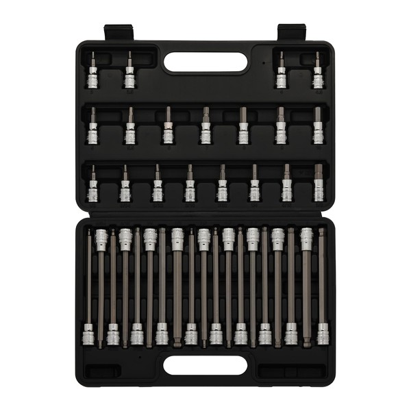 EMENTOL 38PCS 3/8" Drive Hex Bit Socket Set, CR-V, S2