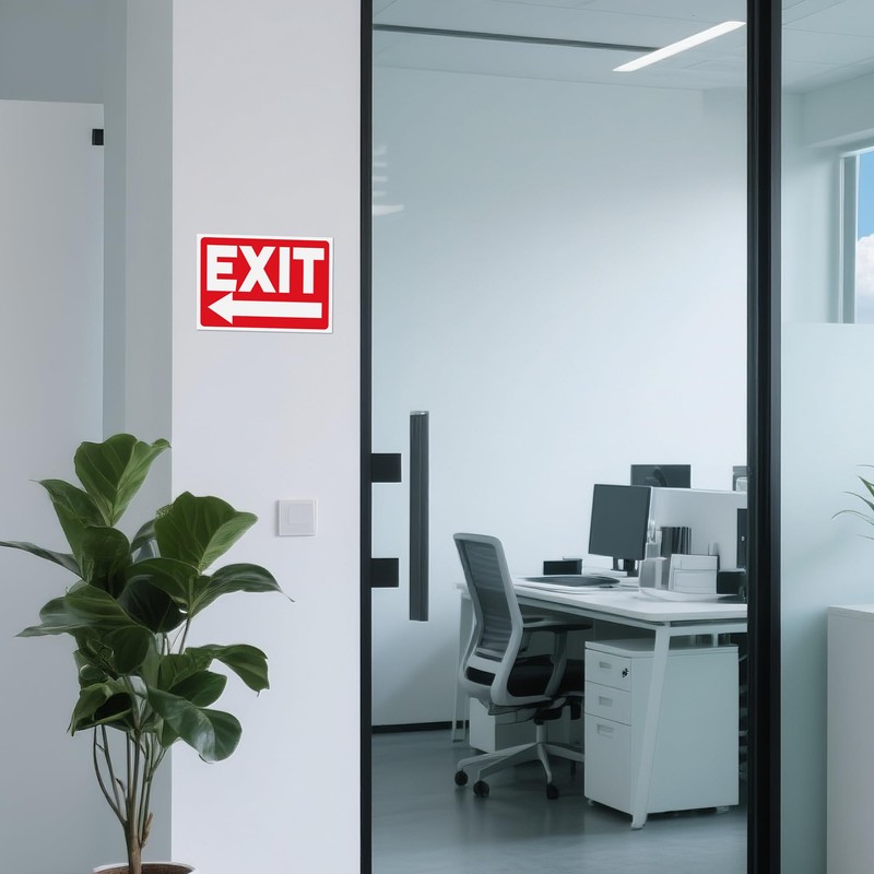 Exit Signs 2 Pack 10x7 Inch with Directional Right Ideal