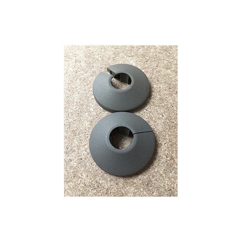 x 2 Unika Grey Plastic Pipe Cover - Clip Together