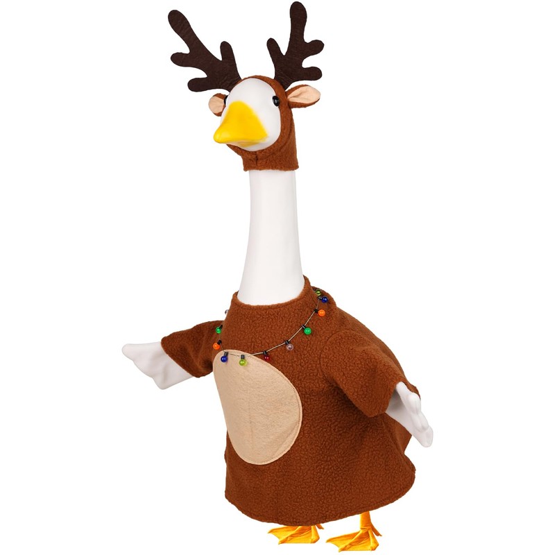 Aymolas Christmas Goose Outfit Reindeer Porch Goose Outfits Xmas Yard