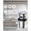 Hibbent Pull Rod Drain Fitting with Overflow Sink Drain Valve