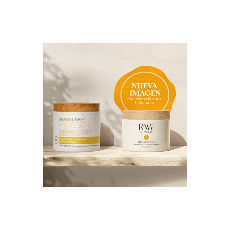 RAW SUGAR The Mighty Curl Papaya Coconut Mascarilla para Cabello