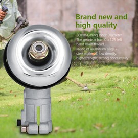 Gear Head Trimmer Replace, 26mm Round Rod Trimmer Replace Gear Head Brushcutter Gearhead Gearbox,Sliver