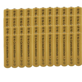 44Piece Yellow Color AAA NiCd 600mAh 1.2V Rechargeable Battery