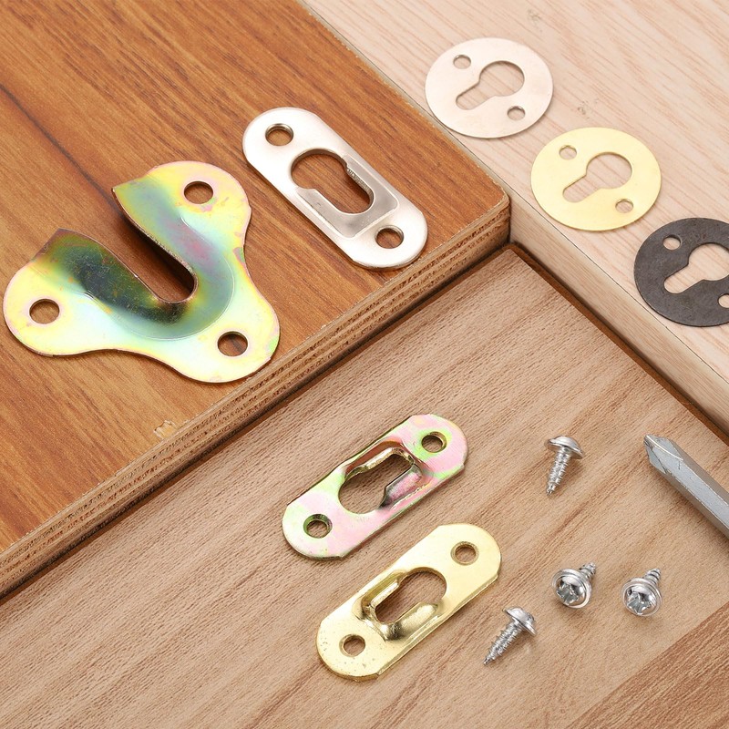 uxcell 40Pcs Round Keyhole Picture Frame Hangers, 23mm Heavy Duty